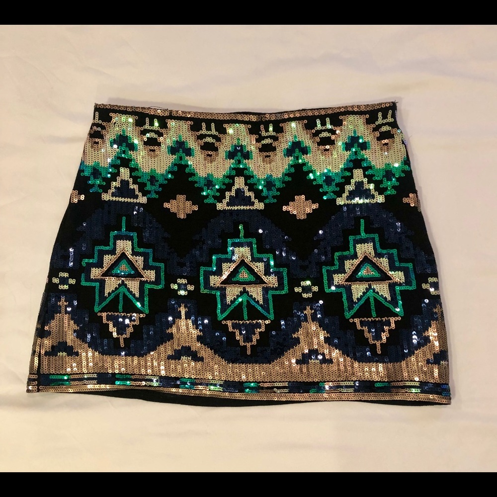 Sequin mini skirt